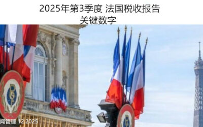 2025年第3季度法国税收关键数字 – 法国财政总署报告